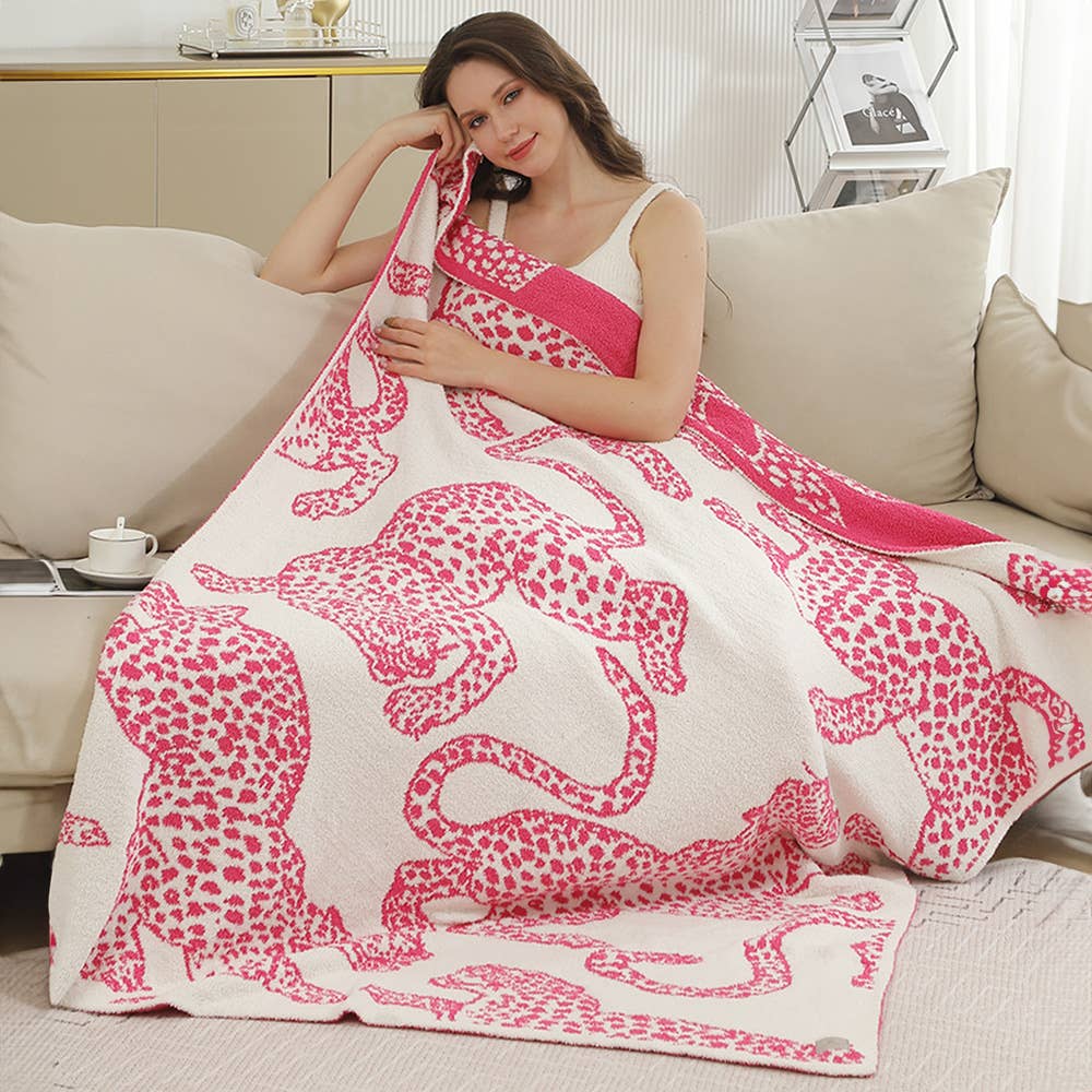 Cheetah Reversible Throw Blanket