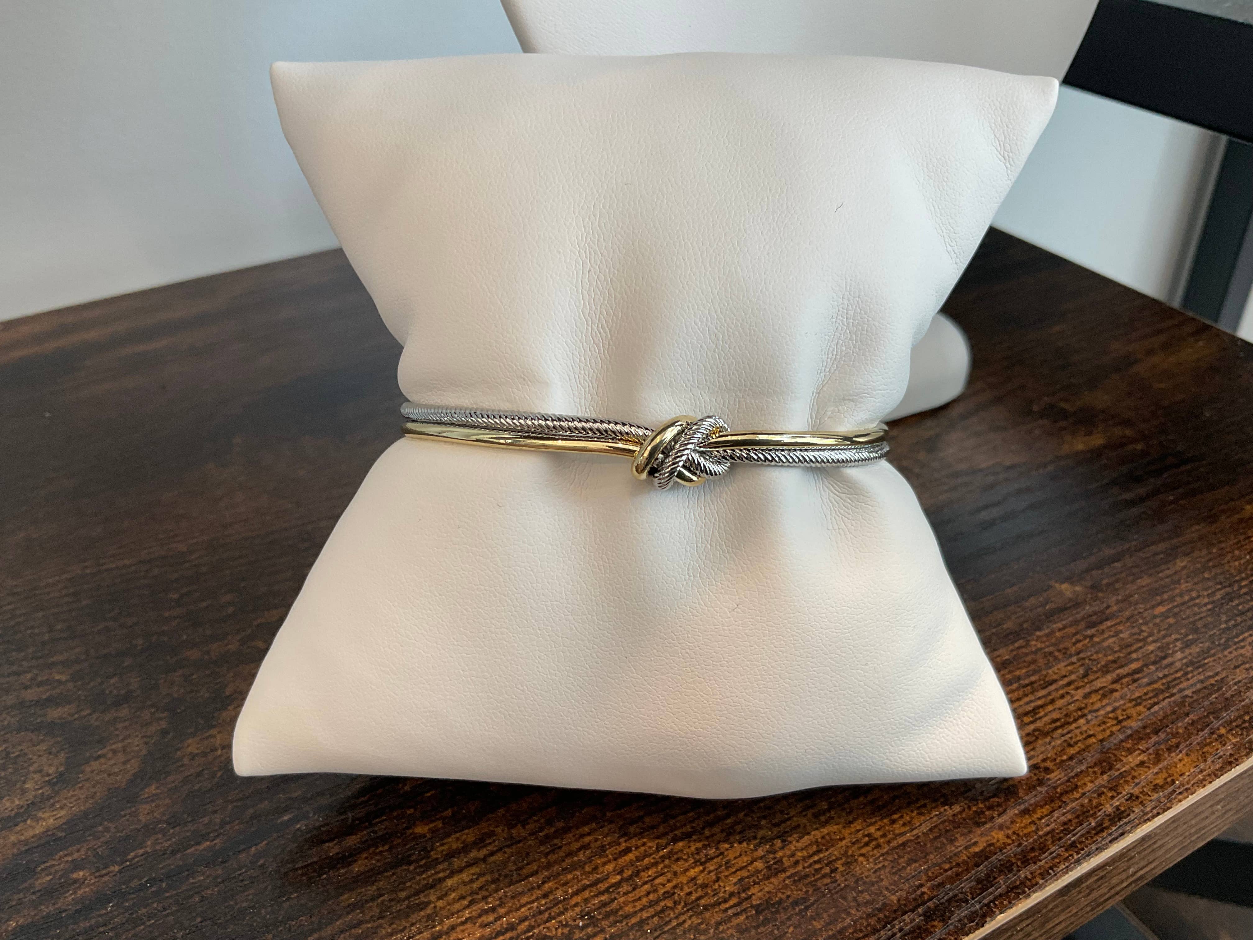 Two Tone Knotted Bangle