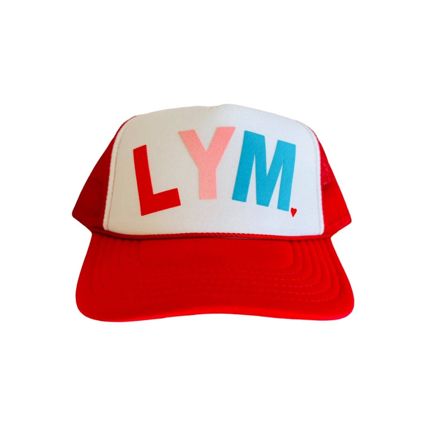 LYM White/Red Trucker