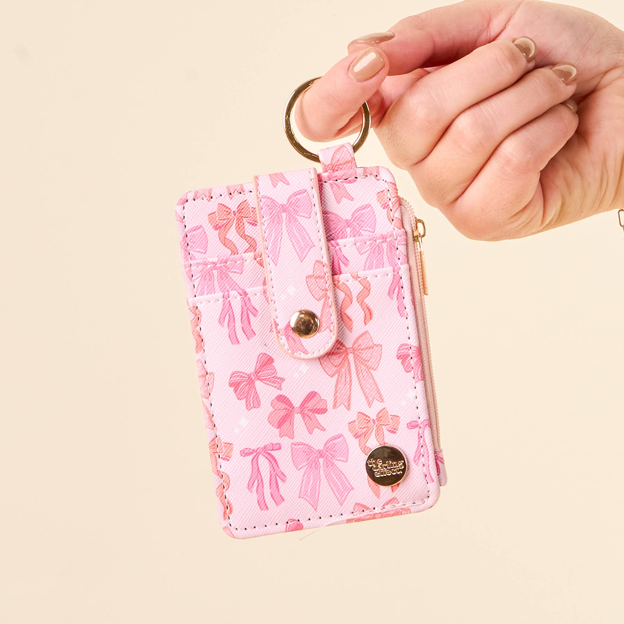 Pink Bows Keychain Wallet