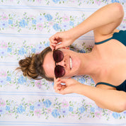 XL Quick-Dry Beach Towel-Petal Parade Blue