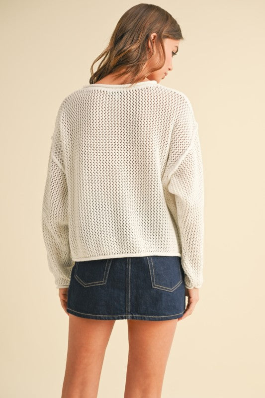 White Flag Knitted Sweater
