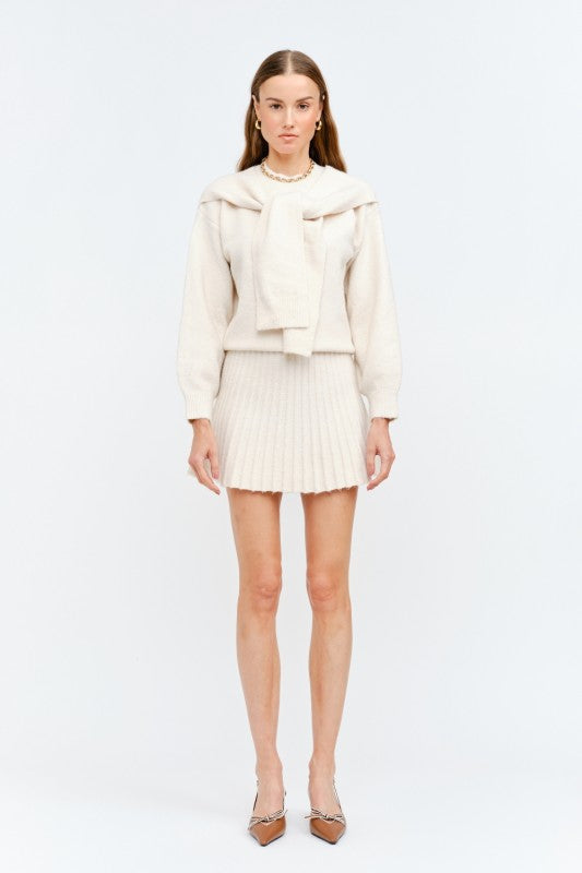 Maude Ivory Knit Skirt
