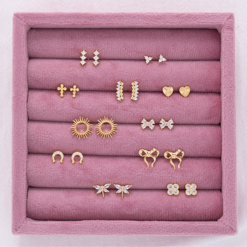 Delicate Dots & Cz Studs