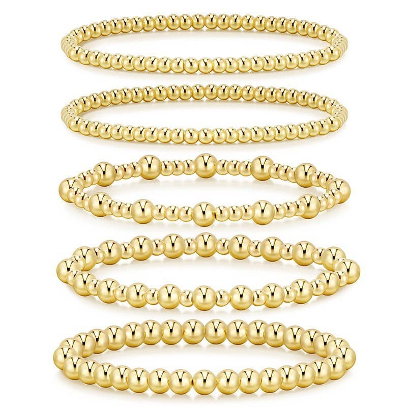 Gold Layered Ball Bead Bracelet