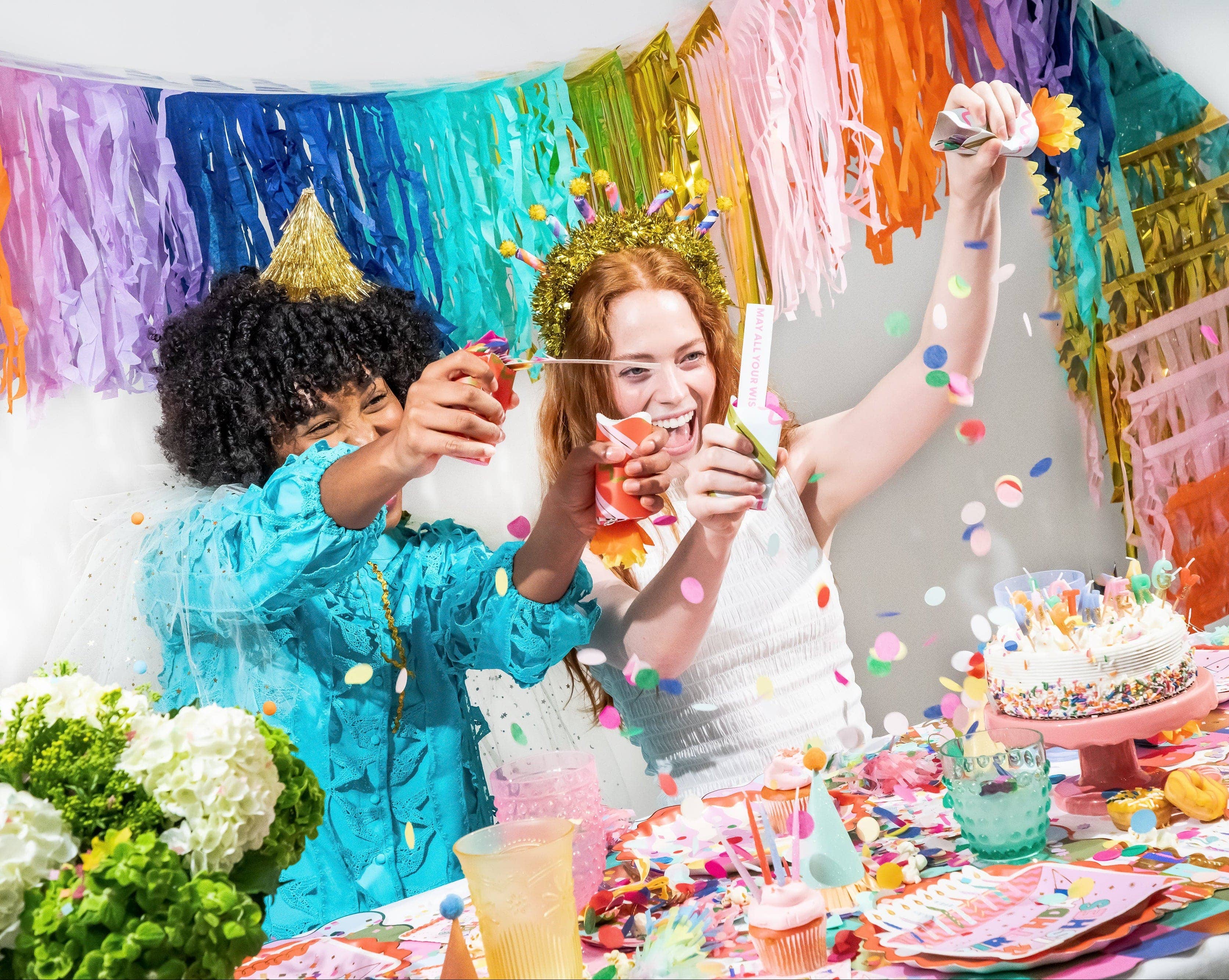 The Big Frill Multicolor Fringe Canopy Banners (set of 2) — view 9