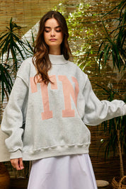 TN Stripe Mock Neck Sweatshirt