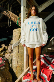 Gray Child of God Embroidered Sweatshirt