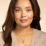 Teardrop Stone Pendant Necklace