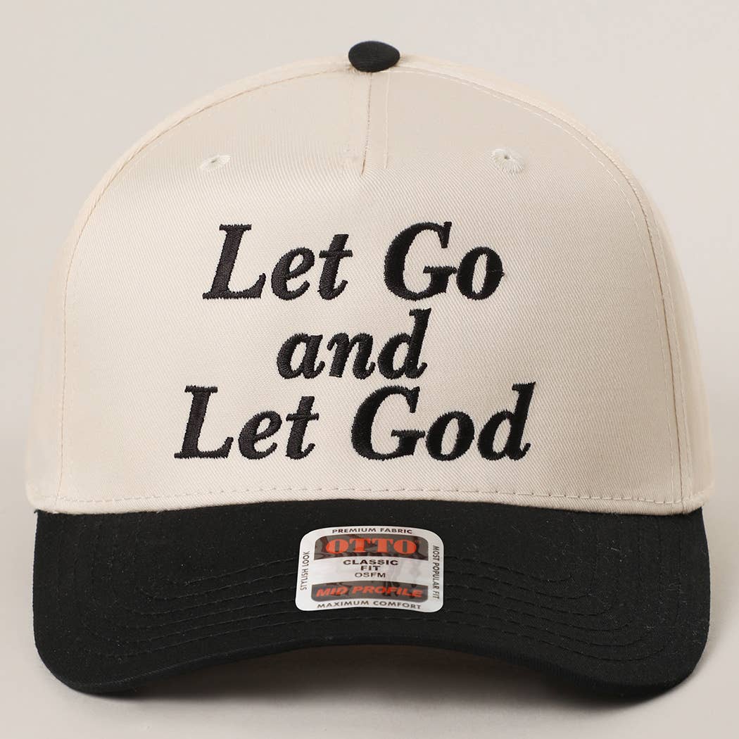 Let Go and Let God Trucker Hat/ Black