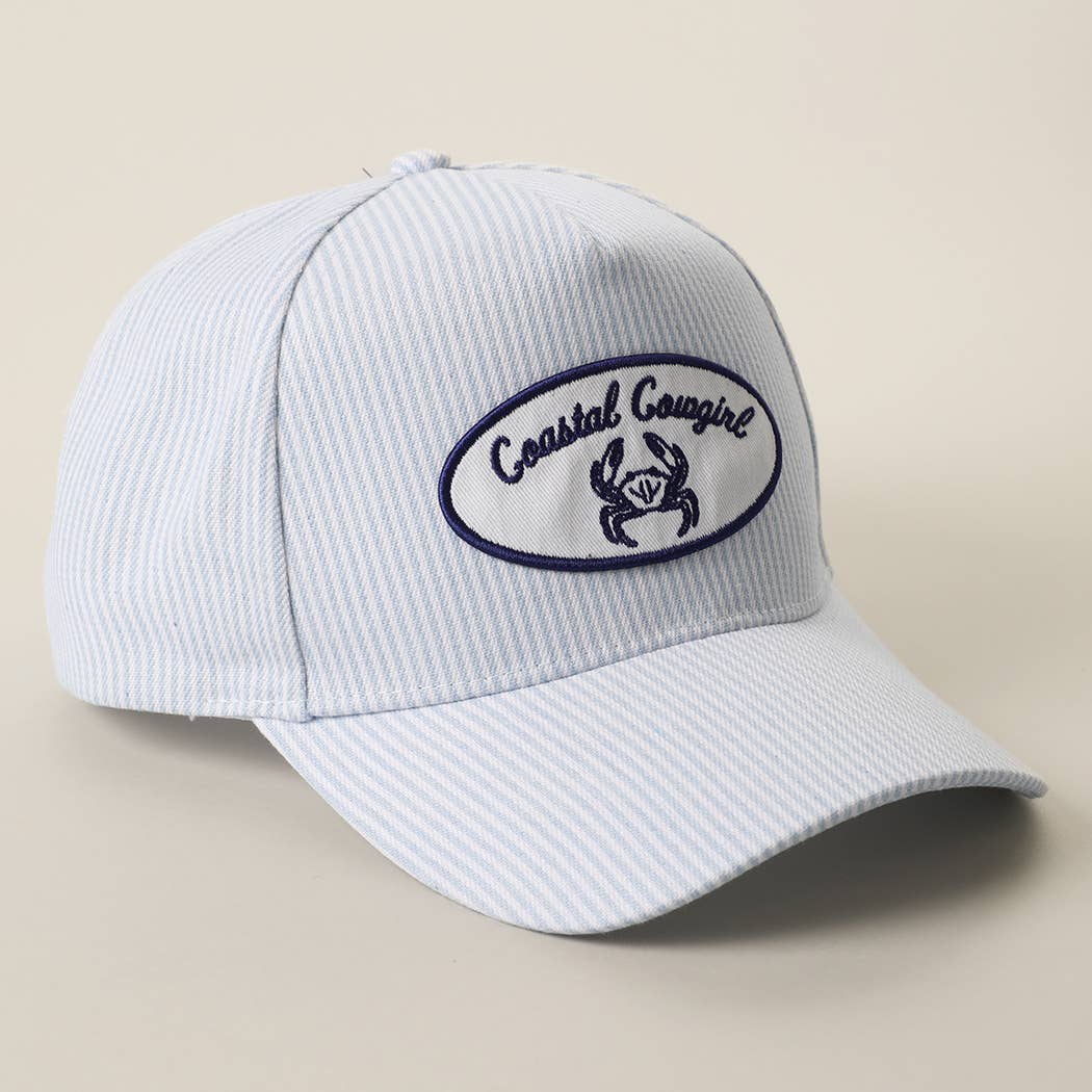 Coastal Cowgirl Crab Patch Seersucker Trucker Hat