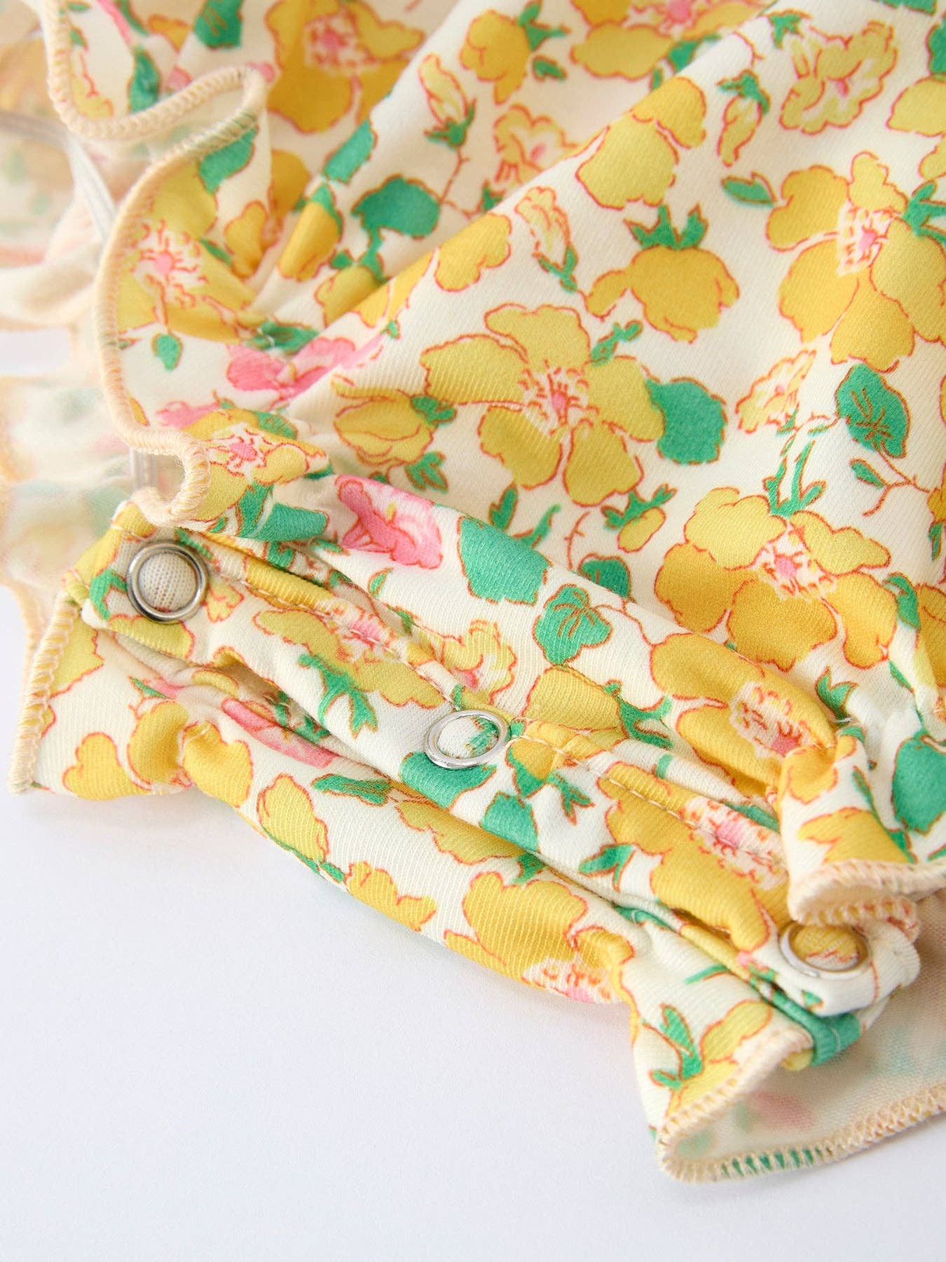 Yellow Easter Chick Baby Girl Romper