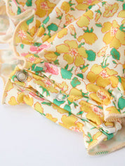 Yellow Easter Chick Baby Girl Romper