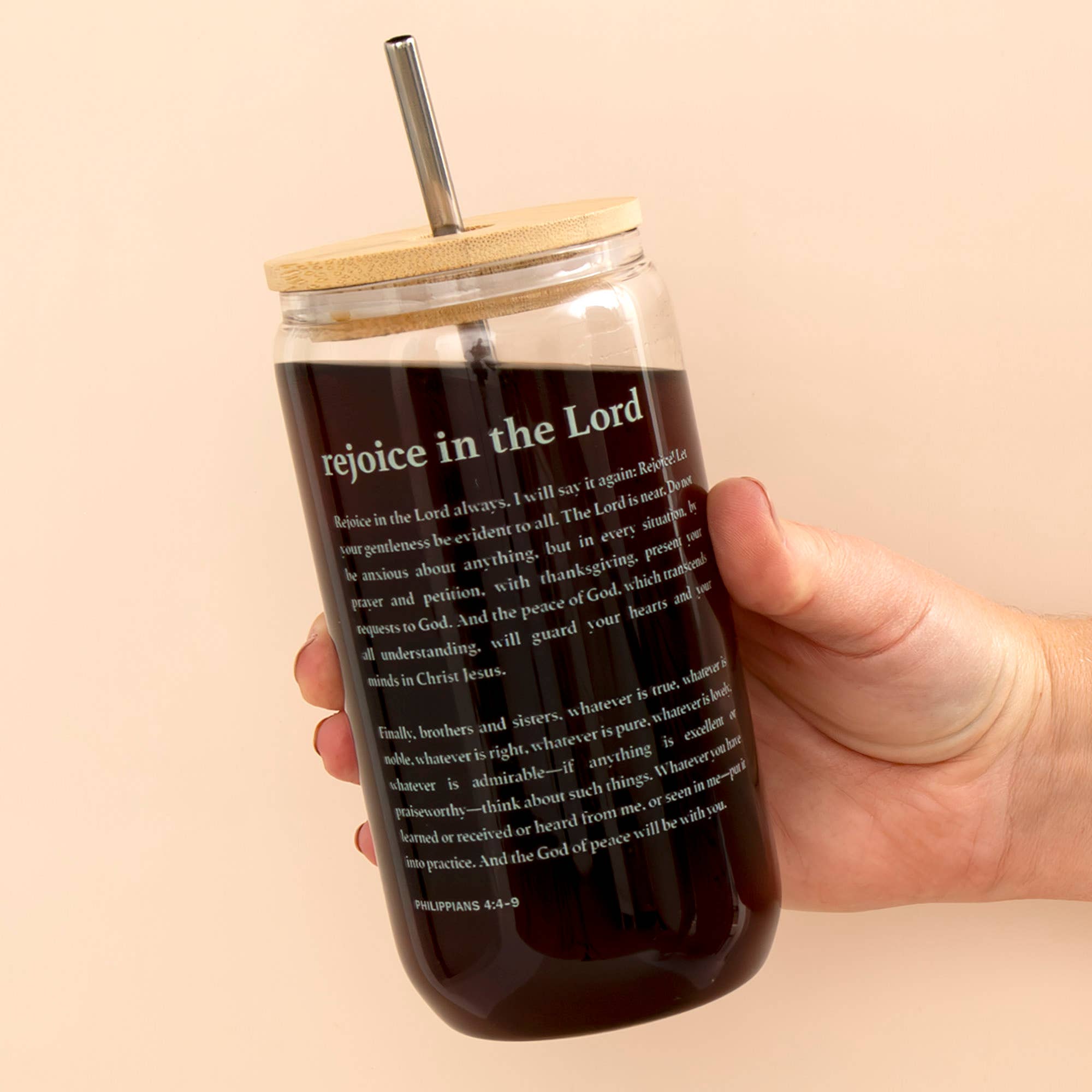 Rejoice In The Lord Glass Can