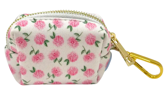 Pink Hydrangea Dog Waste Bag Holder