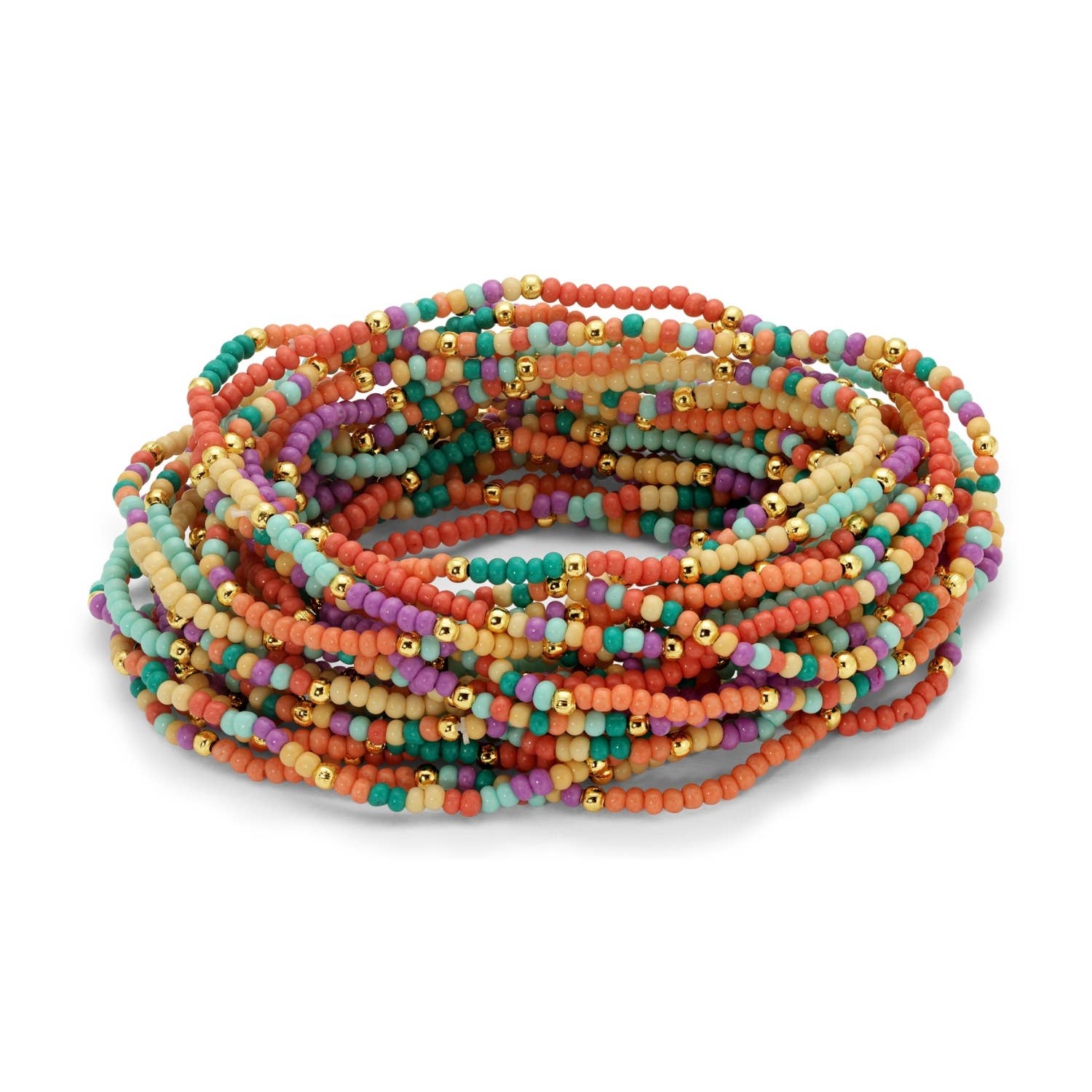 Assorted 2mm Stretch Seed Bead Bracelets