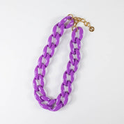 Blue Frost Acrylic Chain Link Necklace