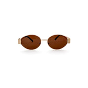 Gold Oval Sunglasses