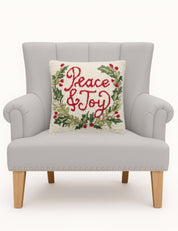 Cream Peace & Joy Hook Pillow