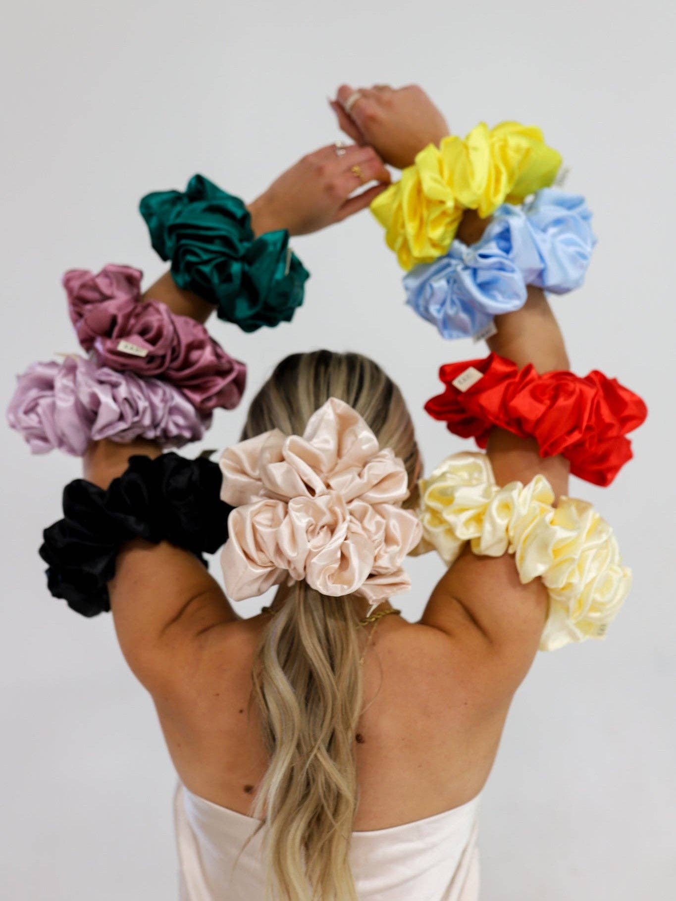 Cream Jumbo Sleep Silk Scrunchie