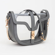 Clear Transparent Saddle Bag
: Gold