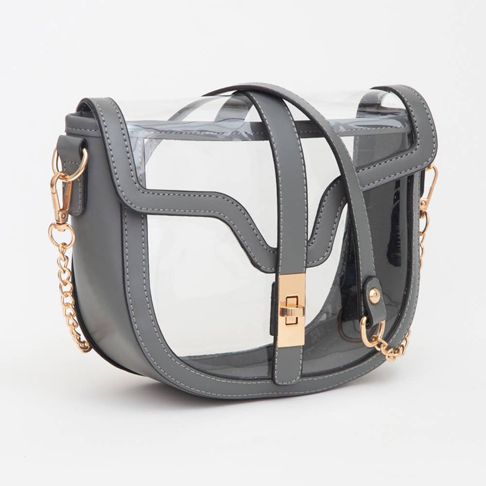 Clear Transparent Saddle Bag
: Blue