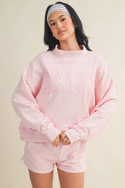 Pink "Salty" Mock Neck