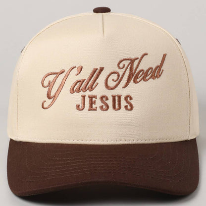 Y'all Need Jesus Embroidered Trucker Hat