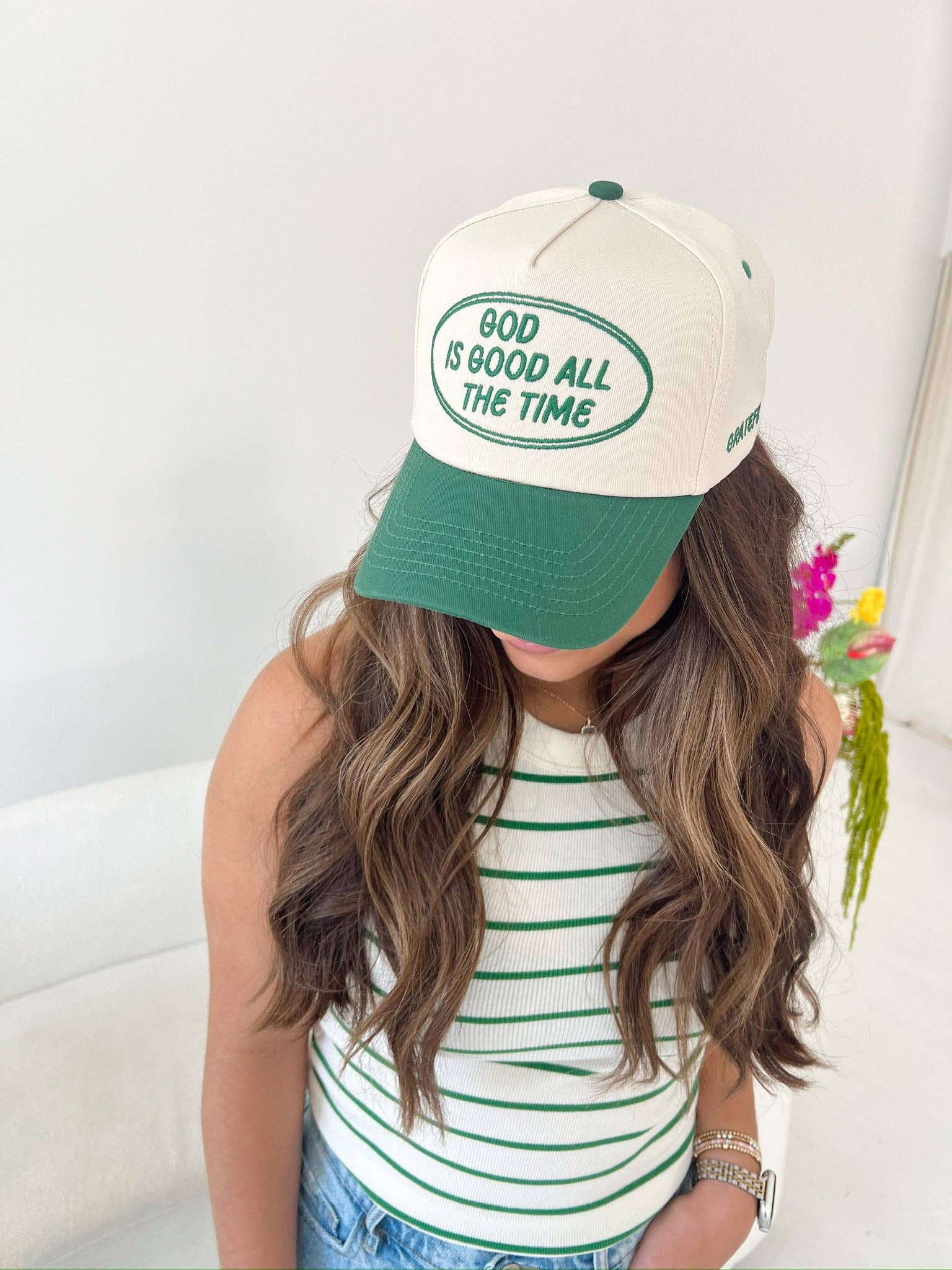 Green God is Good Trucker Hat