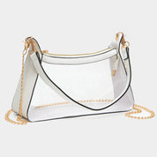 Transparent Hand Bag / Baguette Bag / Crossbody Bag
: Silver