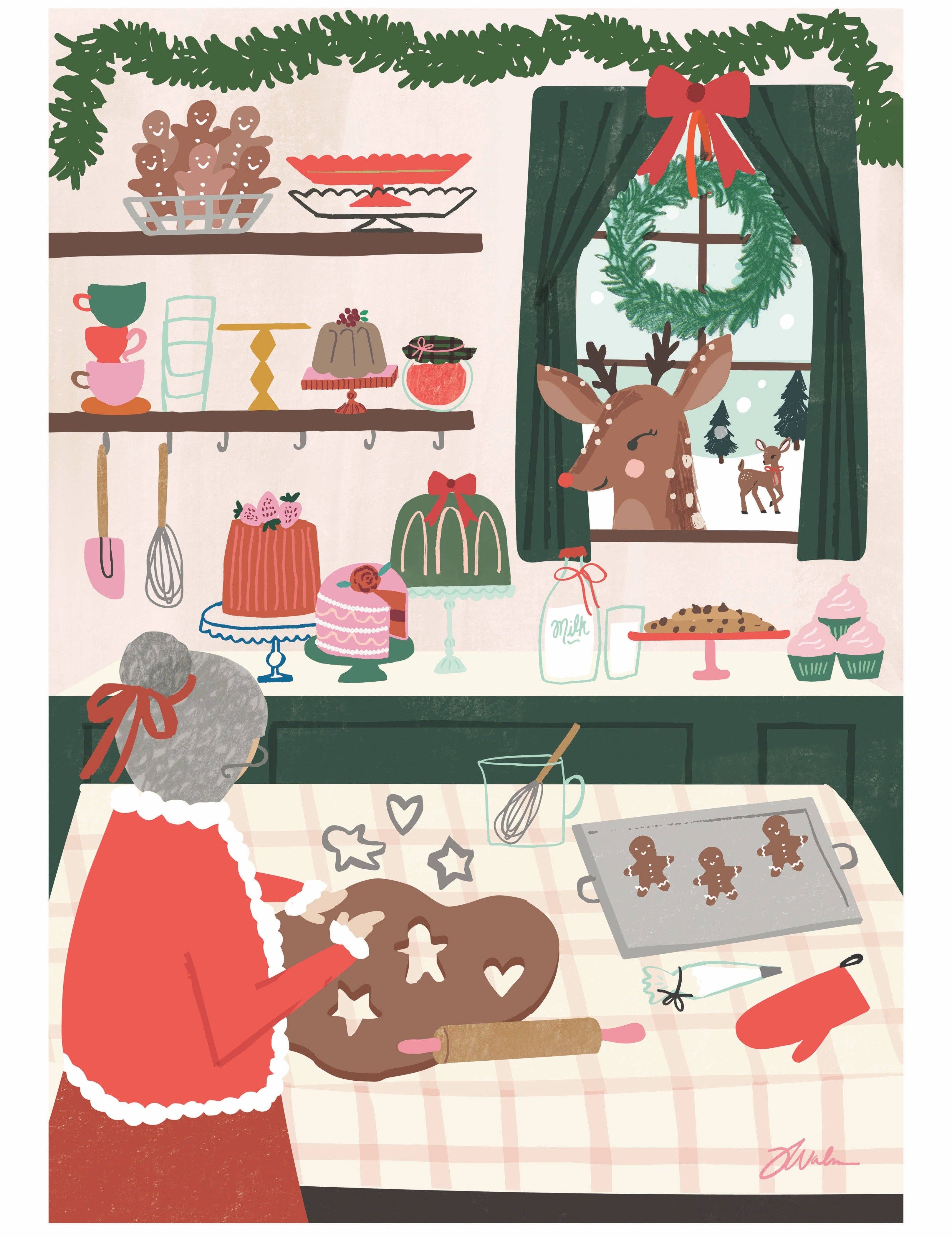Mrs Claus Bakery Christmas Jigsaw Puzzle 300pc