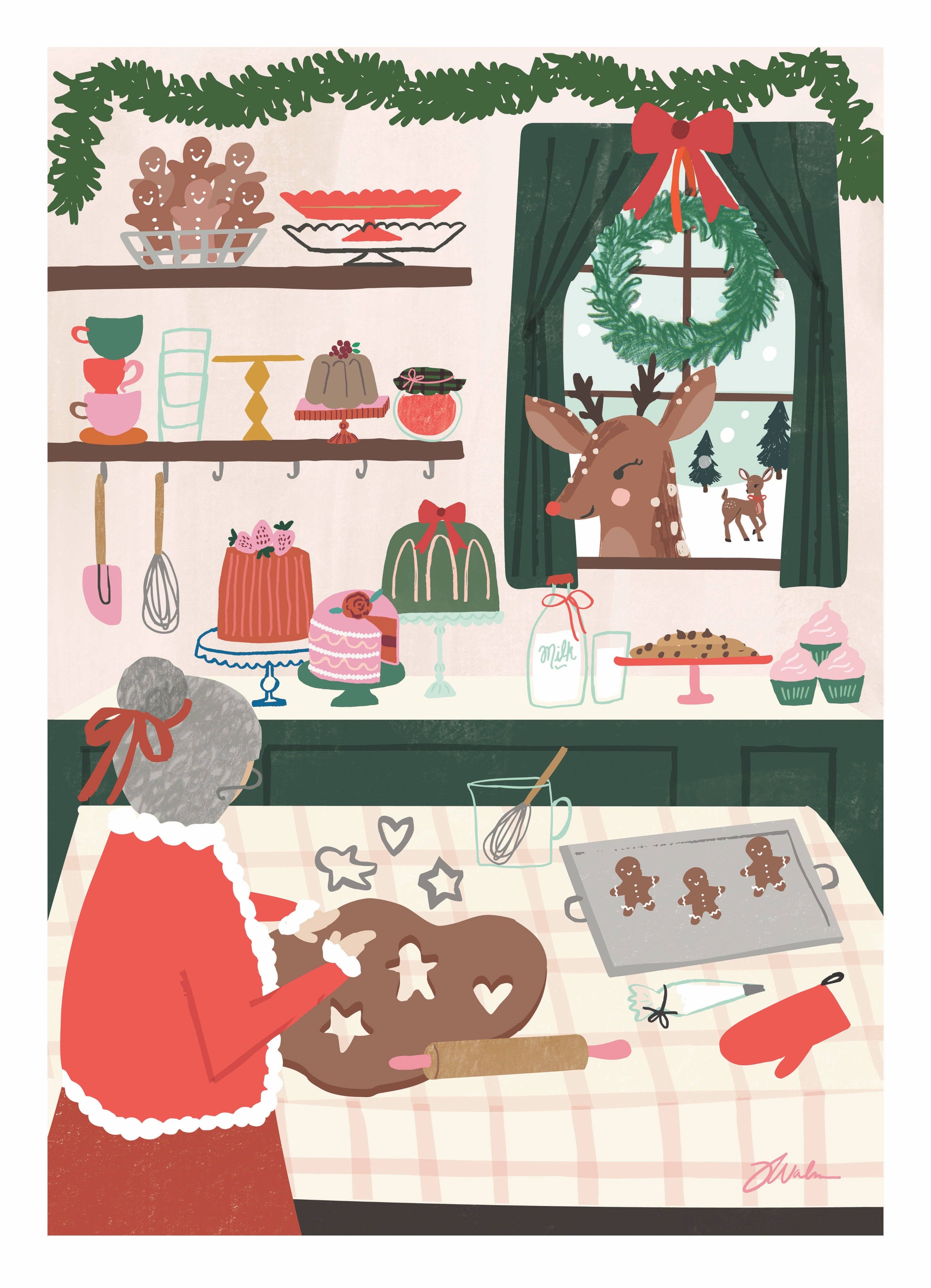 Mrs Claus Bakery Christmas Jigsaw Puzzle 300pc