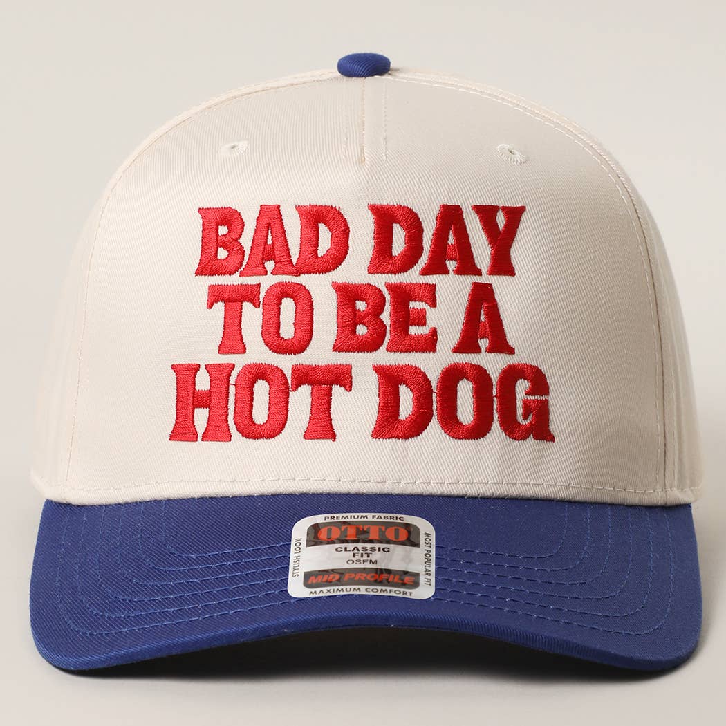 Bad Day to Be a Hot Dog Trucker Hat / Navy & Red