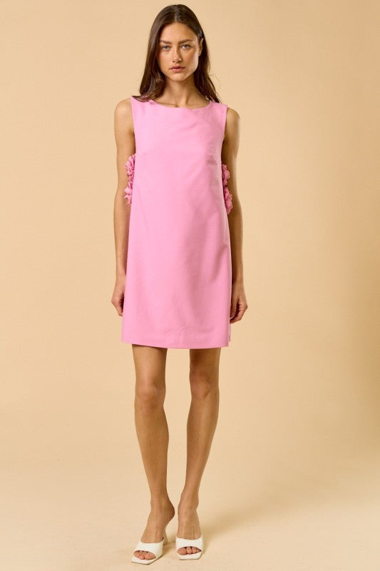 Pink Flower Mini Dress