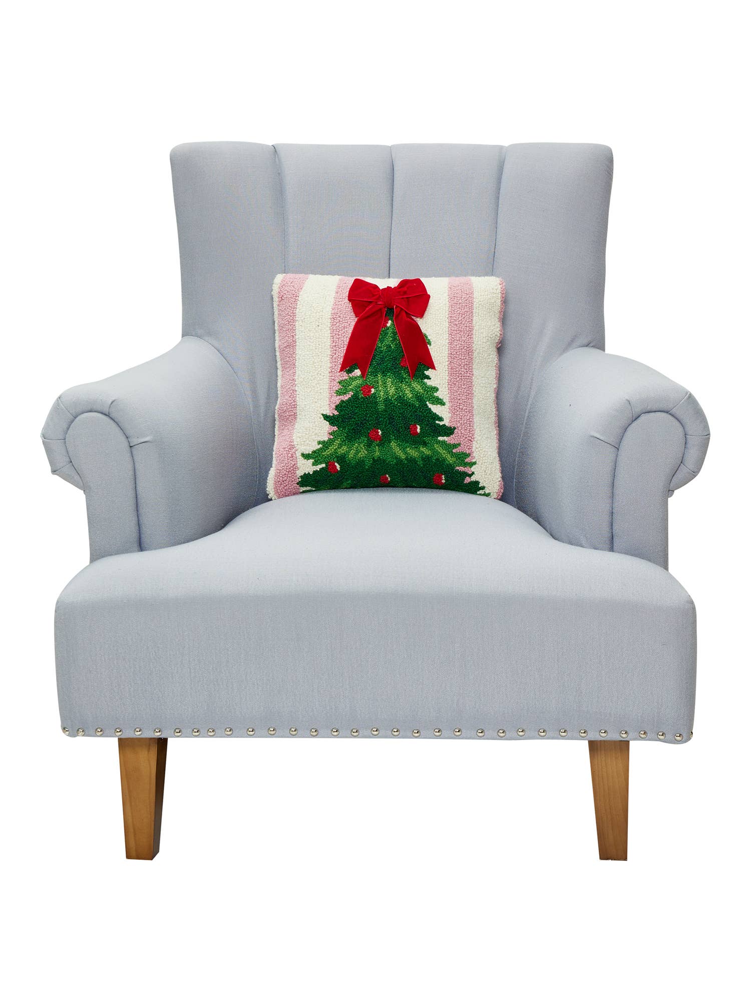 Pink Stripe Tree w/Ribbon Hook Pillow