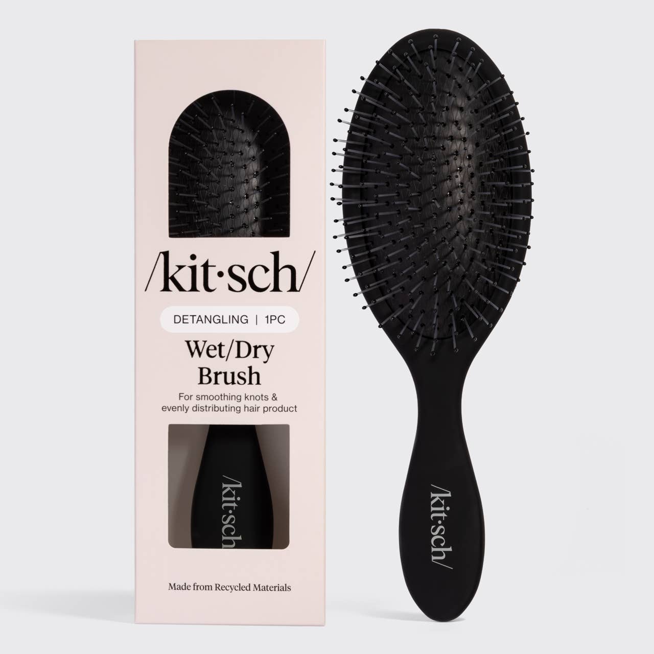 Recycled Plastic Wet & Dry Brush- Black