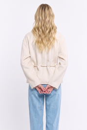 Wool Blend Belted Jacket in a tailored