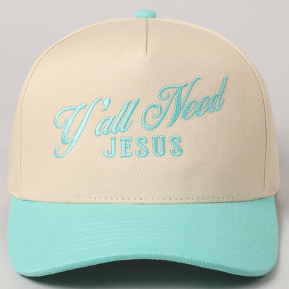 Y'all Need Jesus Embroidered Trucker Hat