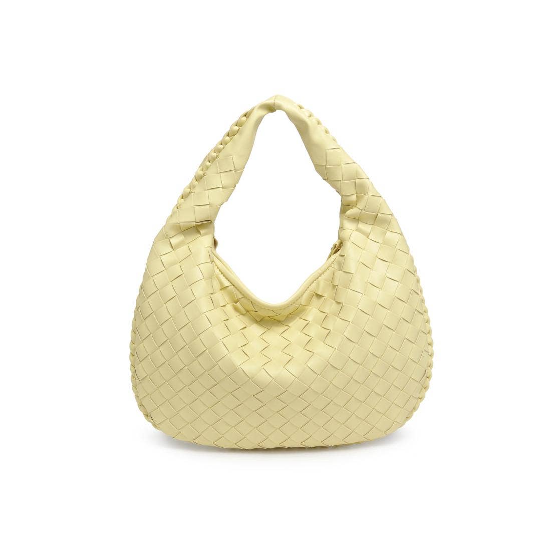 Yellow Wendy Woven Shoulder Bag