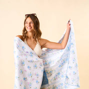 XL Quick-Dry Beach Towel-Petal Parade Blue