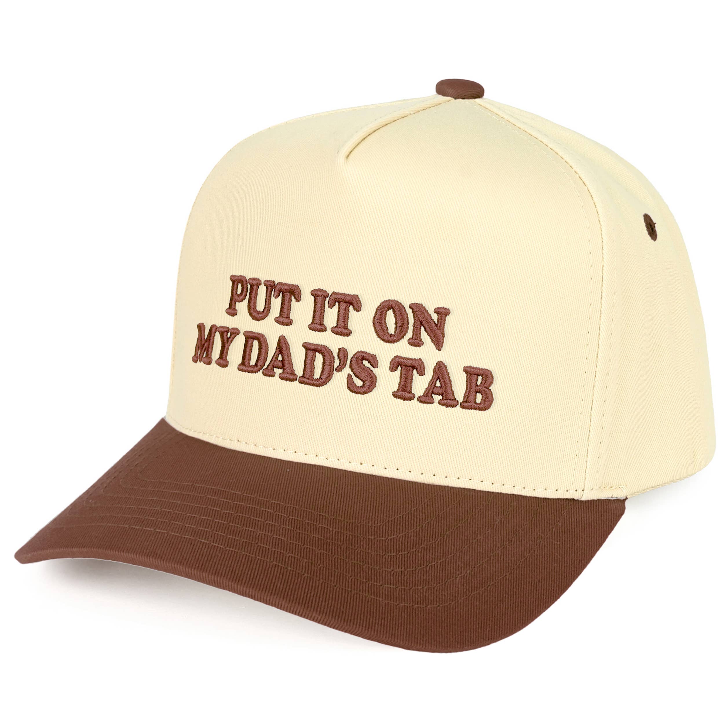 Brown Put It On My Dad's Tab  Trucker Hat