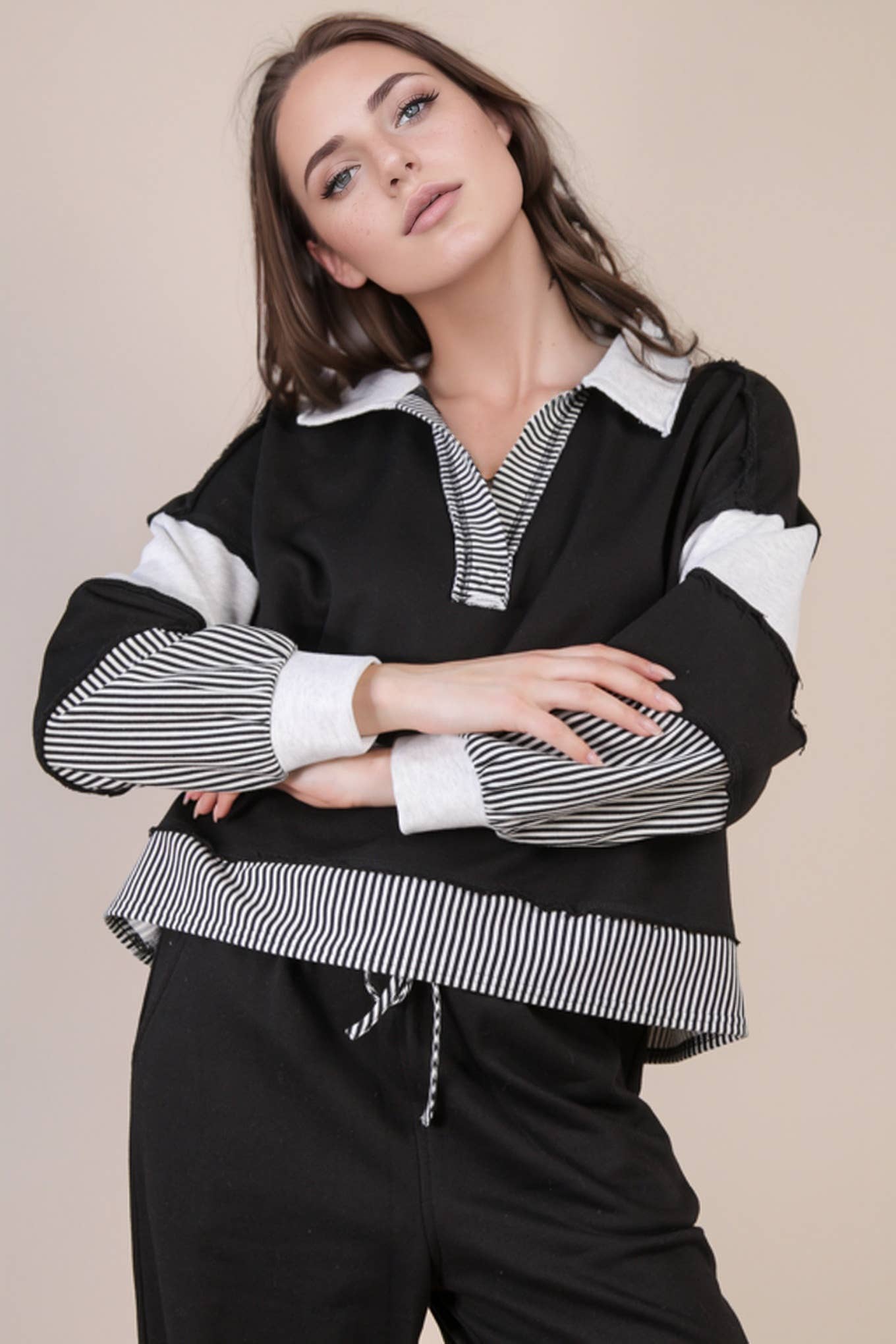 Black Color Block Set