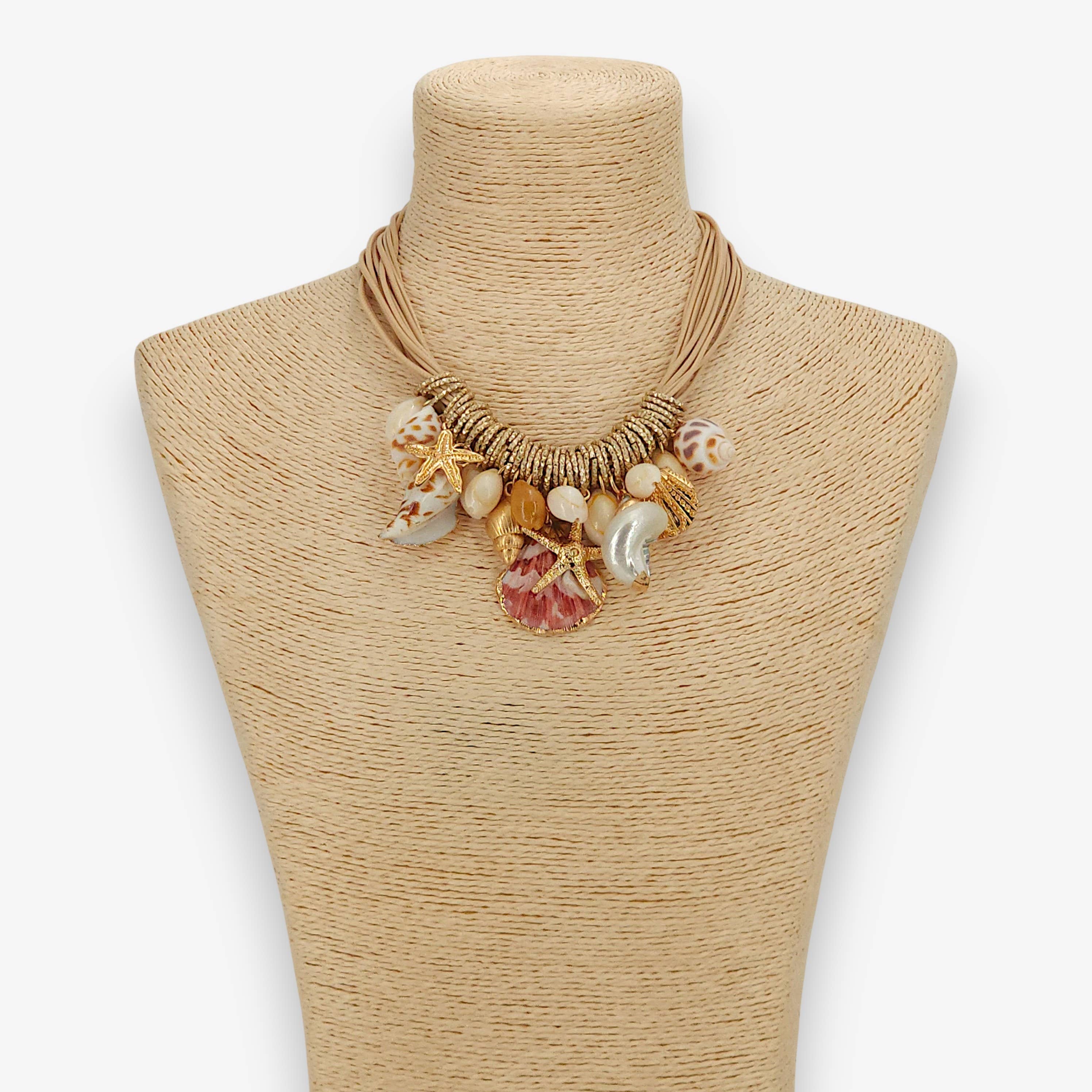 Coastal Seashell Charm Necklace