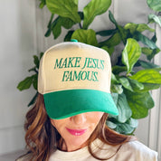 Orange Make Jesus Famous Hat