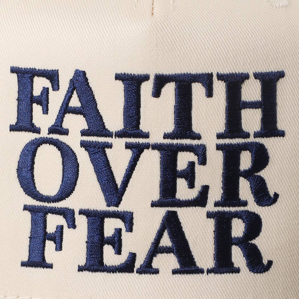 Faith Over Fear Trucker Hat/ Navy