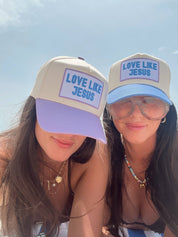 Lilac Love like Jesus Trucker Hat
