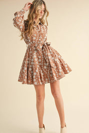 Floral Embrodiered Mini Dress