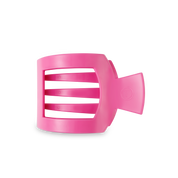 Flat Square Hair Clip | Medium | Paradise Pink — squared shape and bendable teeth for a secure yet gentle hold