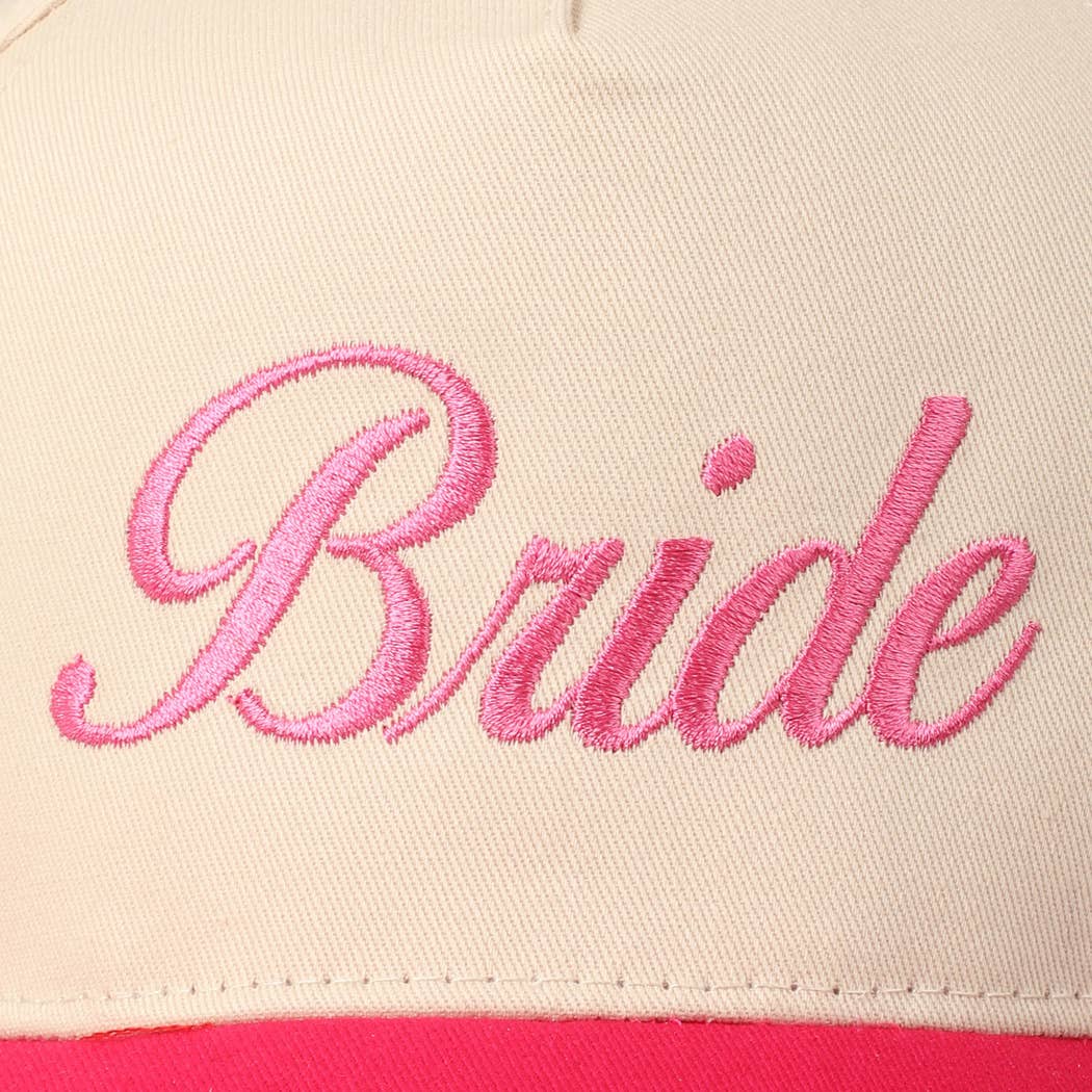 Bride Text Embroidery Two-Tone Trucker Hat