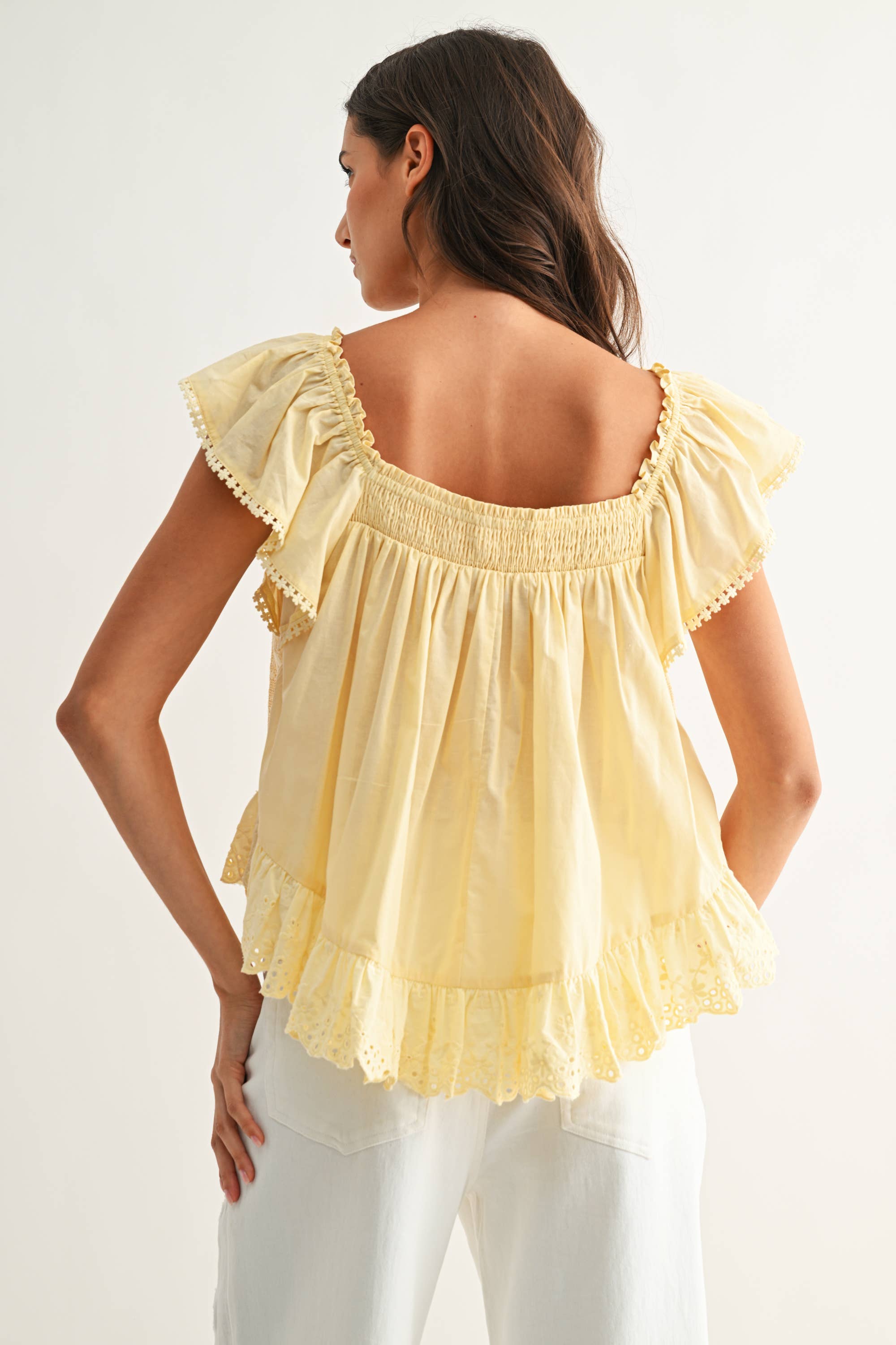 Yellow Lace Blouse